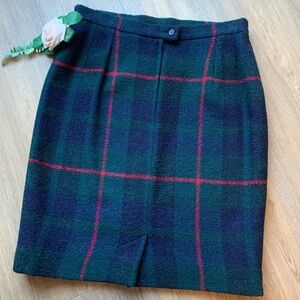 Vintage Ira Berg Akris Punto Tartan Plaid Skirt